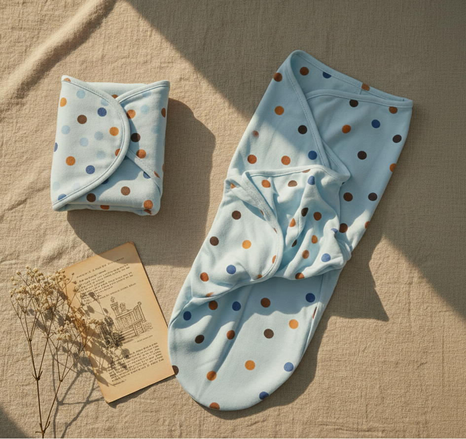 Baby Swaddle Wrap-Baby Blue