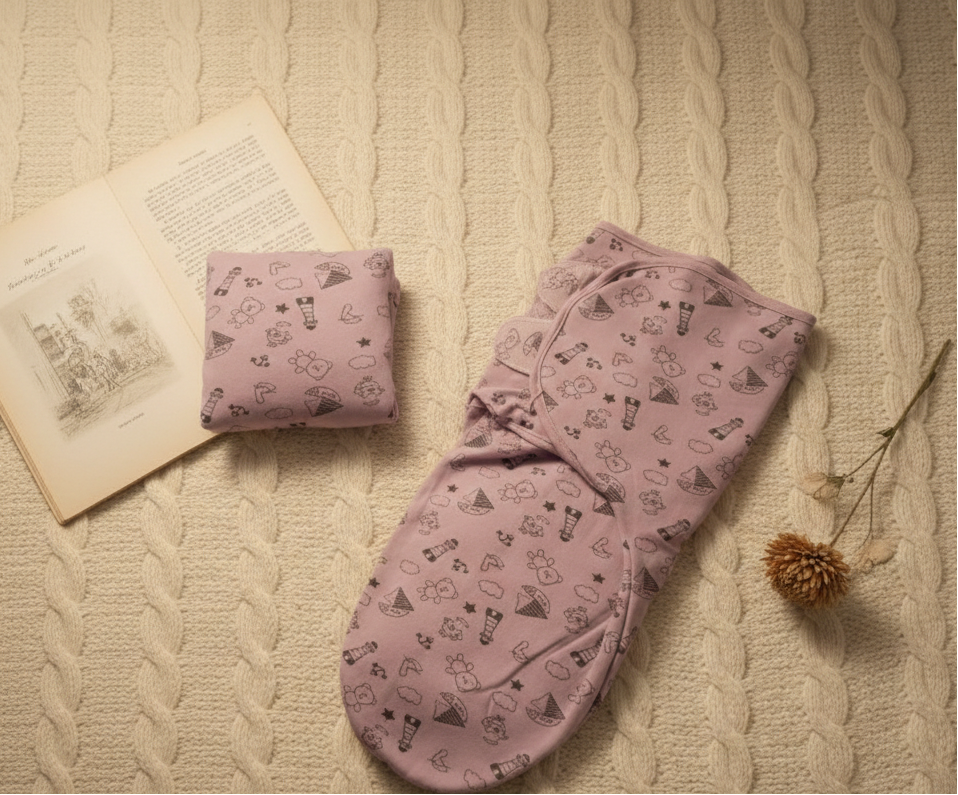 Baby Swaddle Wrap-Mauve