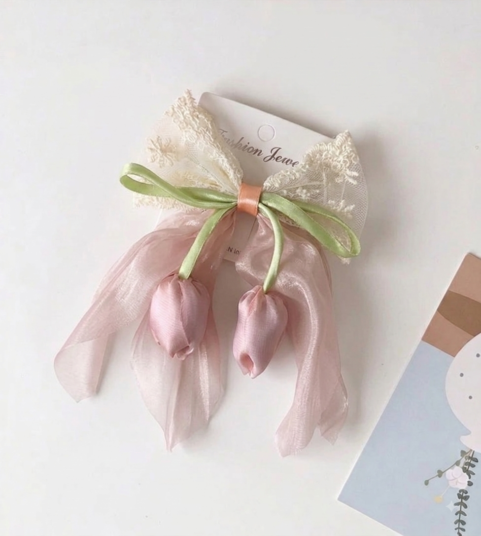 Tulip Bow Hair clip-Large