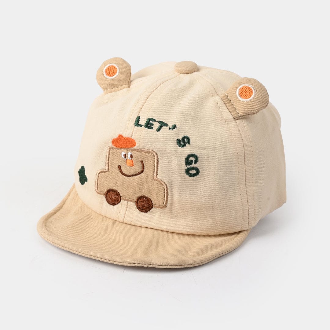 Infant Baby Cap-Blue-Beige