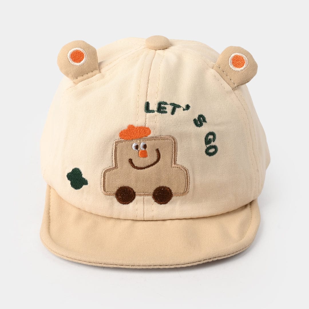 Infant Baby Cap-Blue-Beige