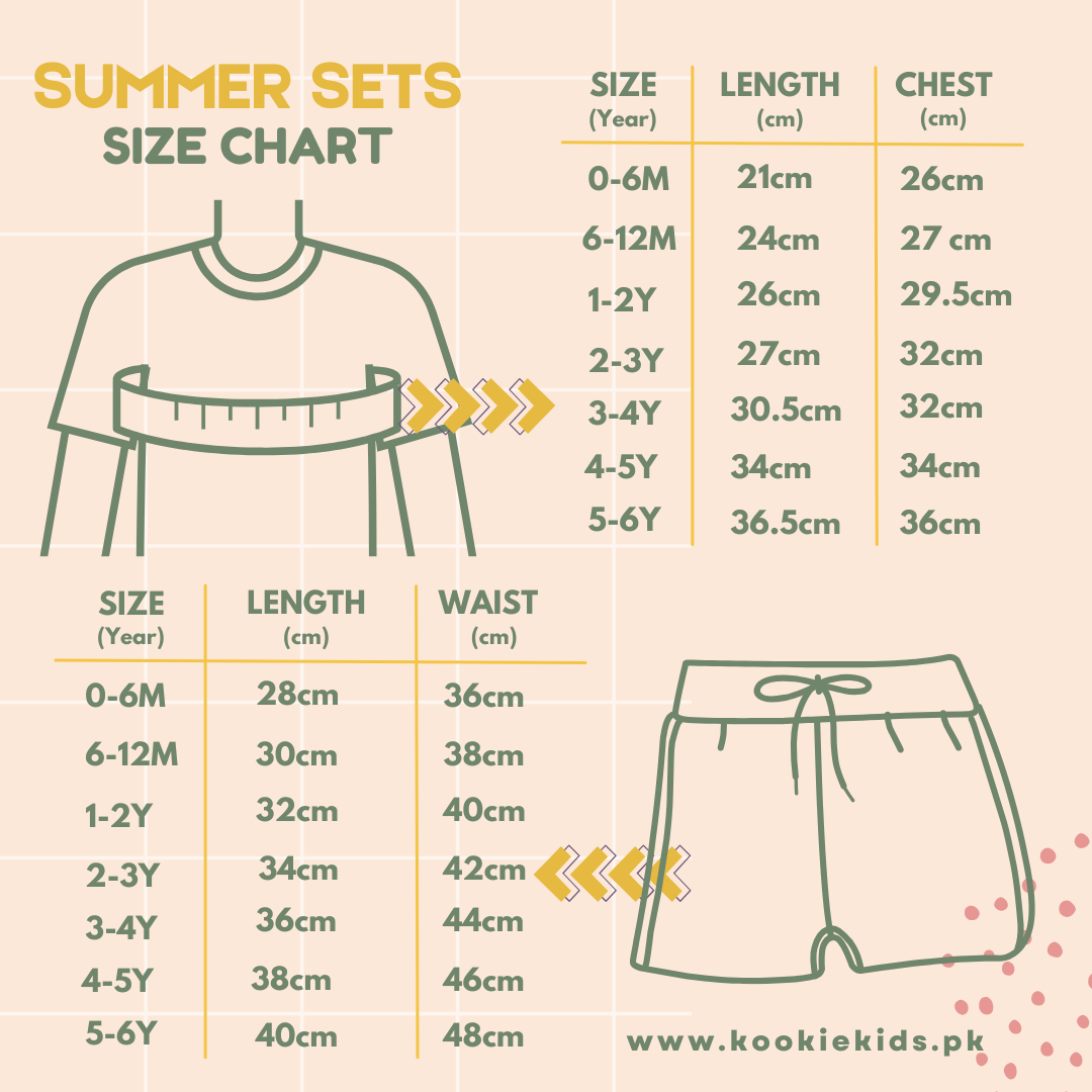 Girls summer set- Beary stripes