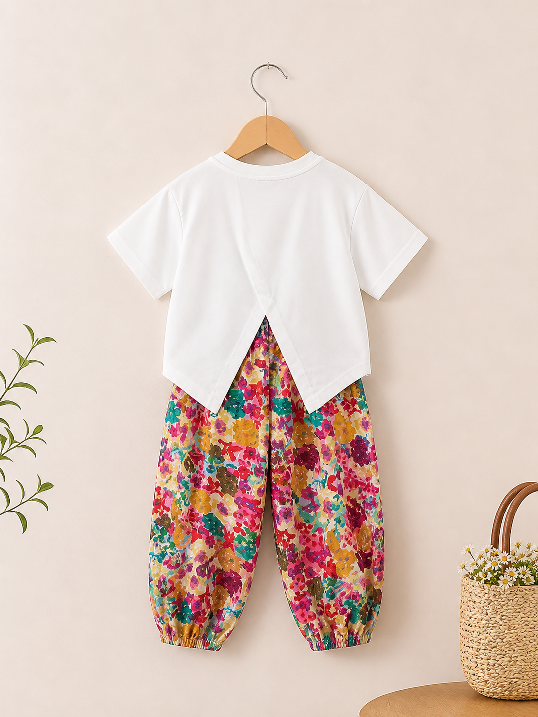 Girls summer co-ord set-Watercolor Girl