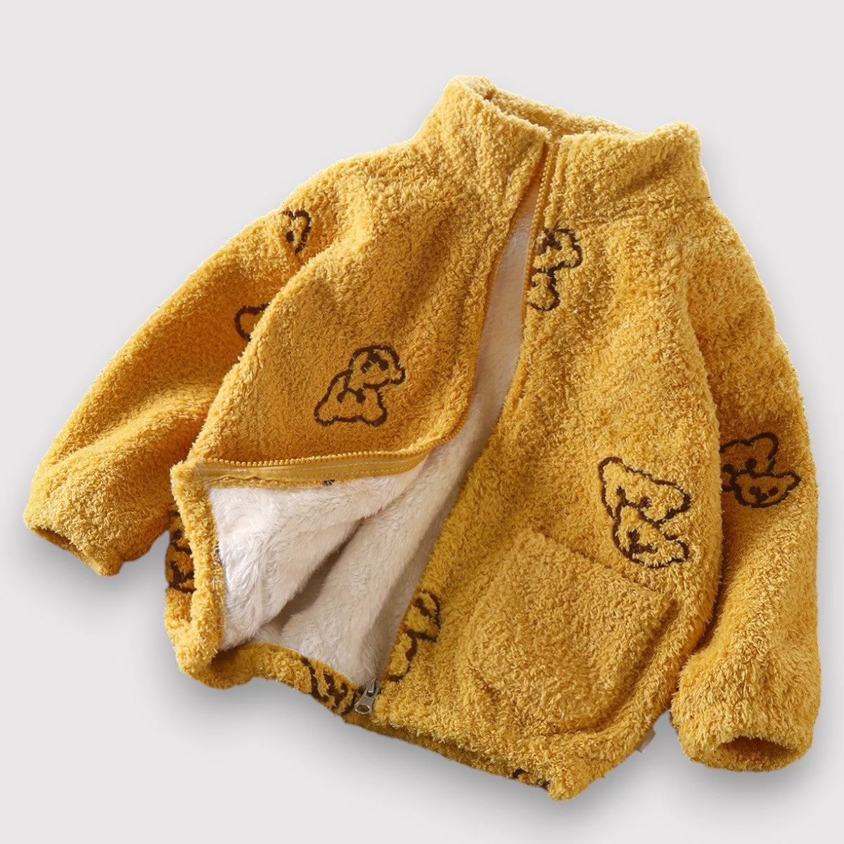 Double Fleece Unisex Jacket-Golden Bear