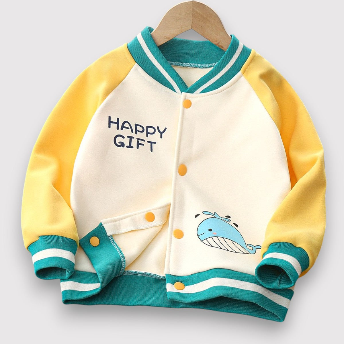 Fleece Dolphin Jacket-Offwhite