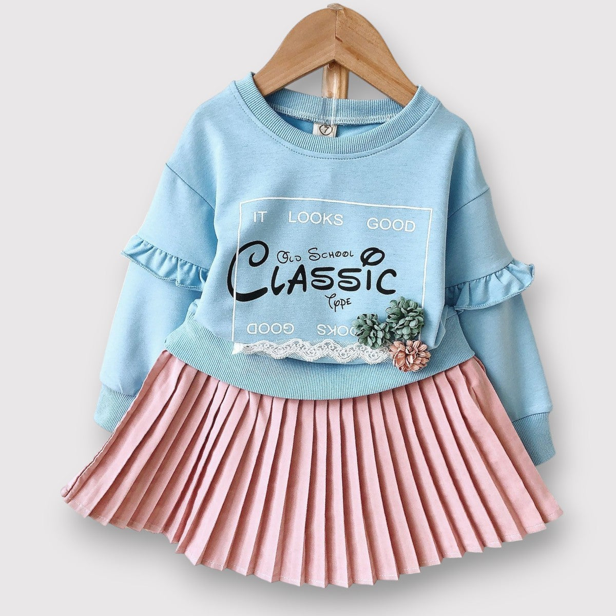 Girls Pleated Winter Dress