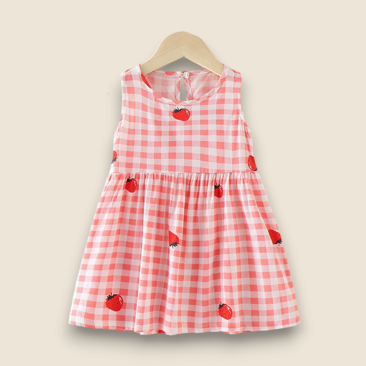 Girls Summer dress-Strawberries