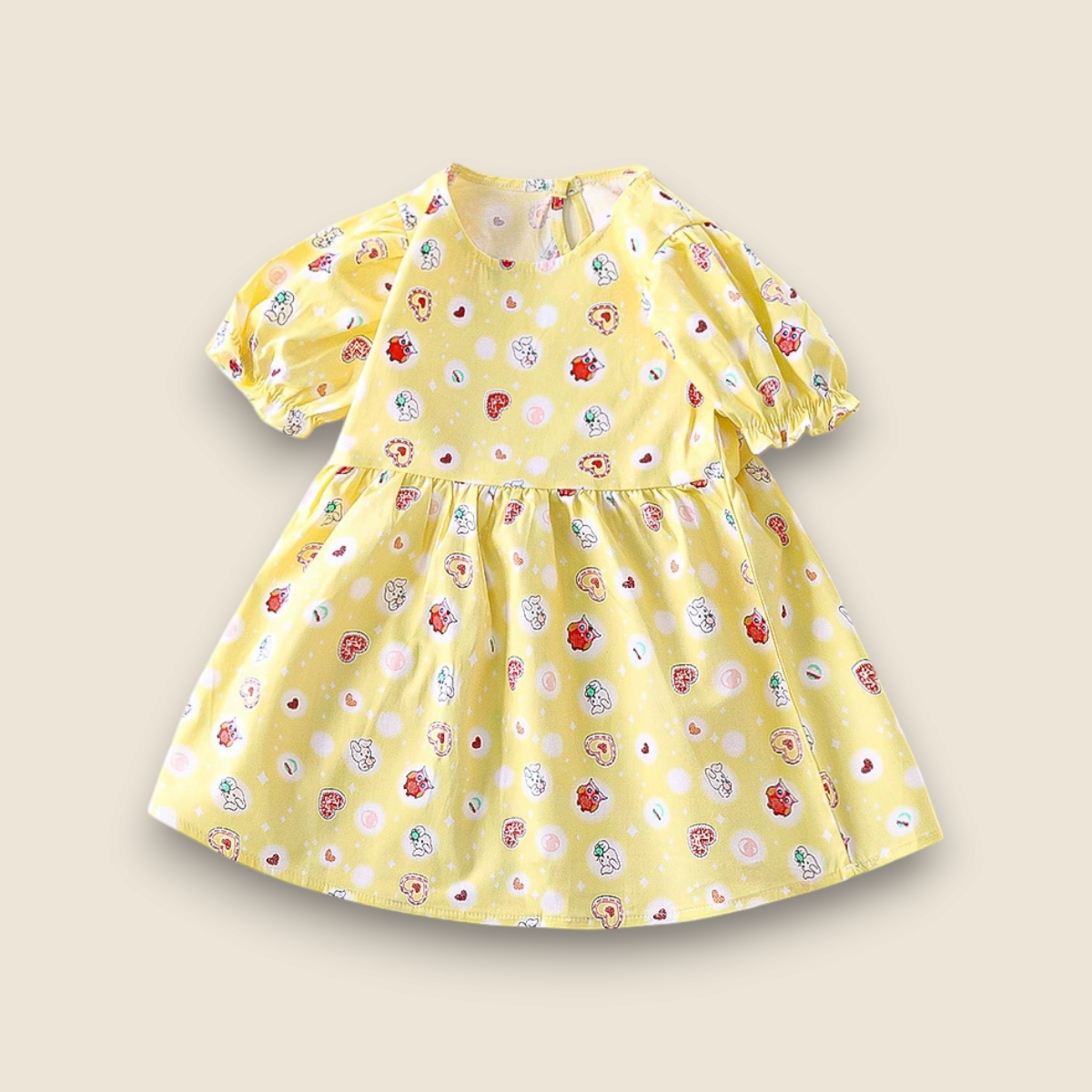 Girls Summer dress-Summer hearts