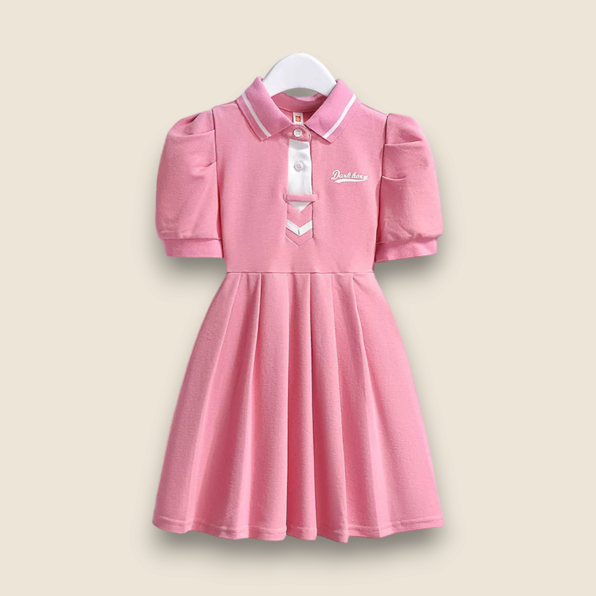 Girls Polo dress-Pink