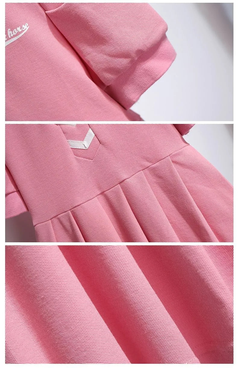 Girls Polo dress-Pink
