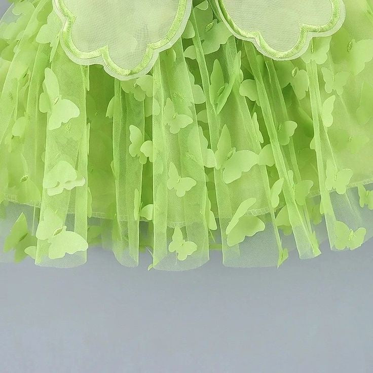 Girls Formal dress-Green Butterfly