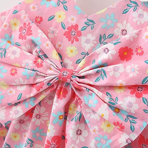 Girls Summer dress- Pink Garden