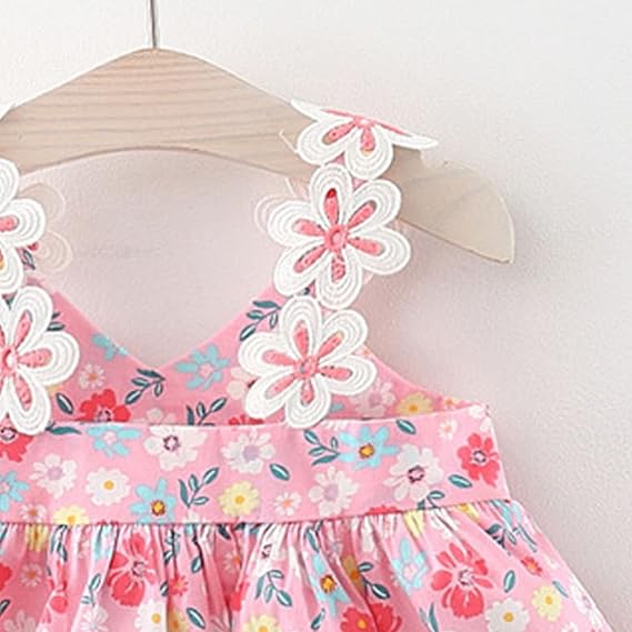 Girls Summer dress- Pink Garden