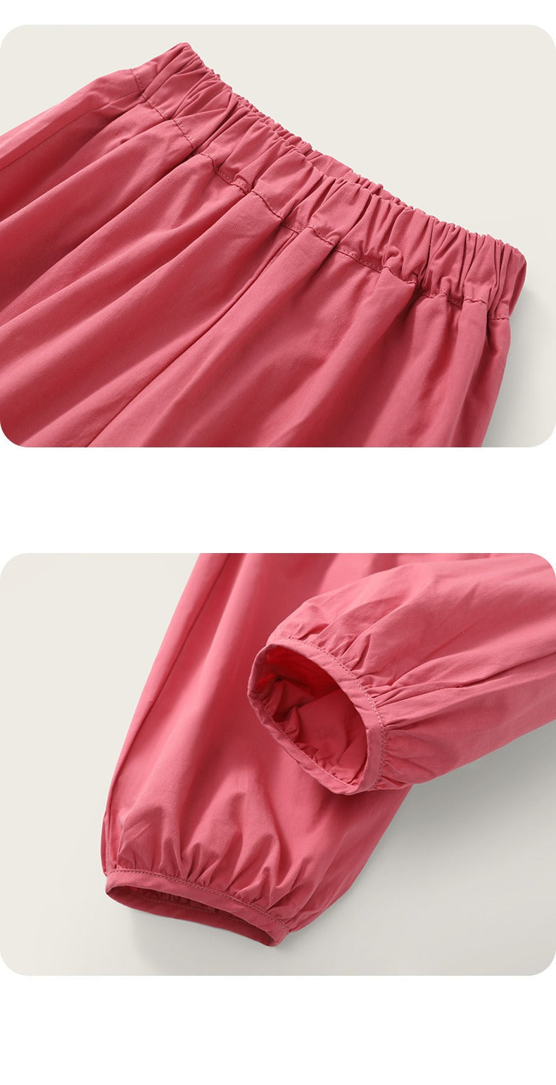 Korean Girls summer set-Pink flowers