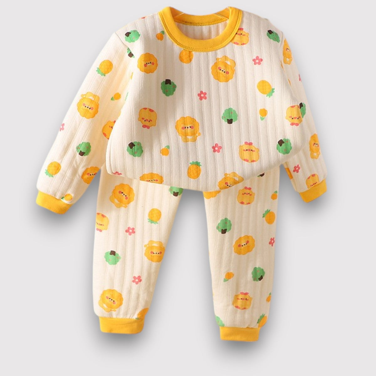 Kids Pajama Set-Yellow
