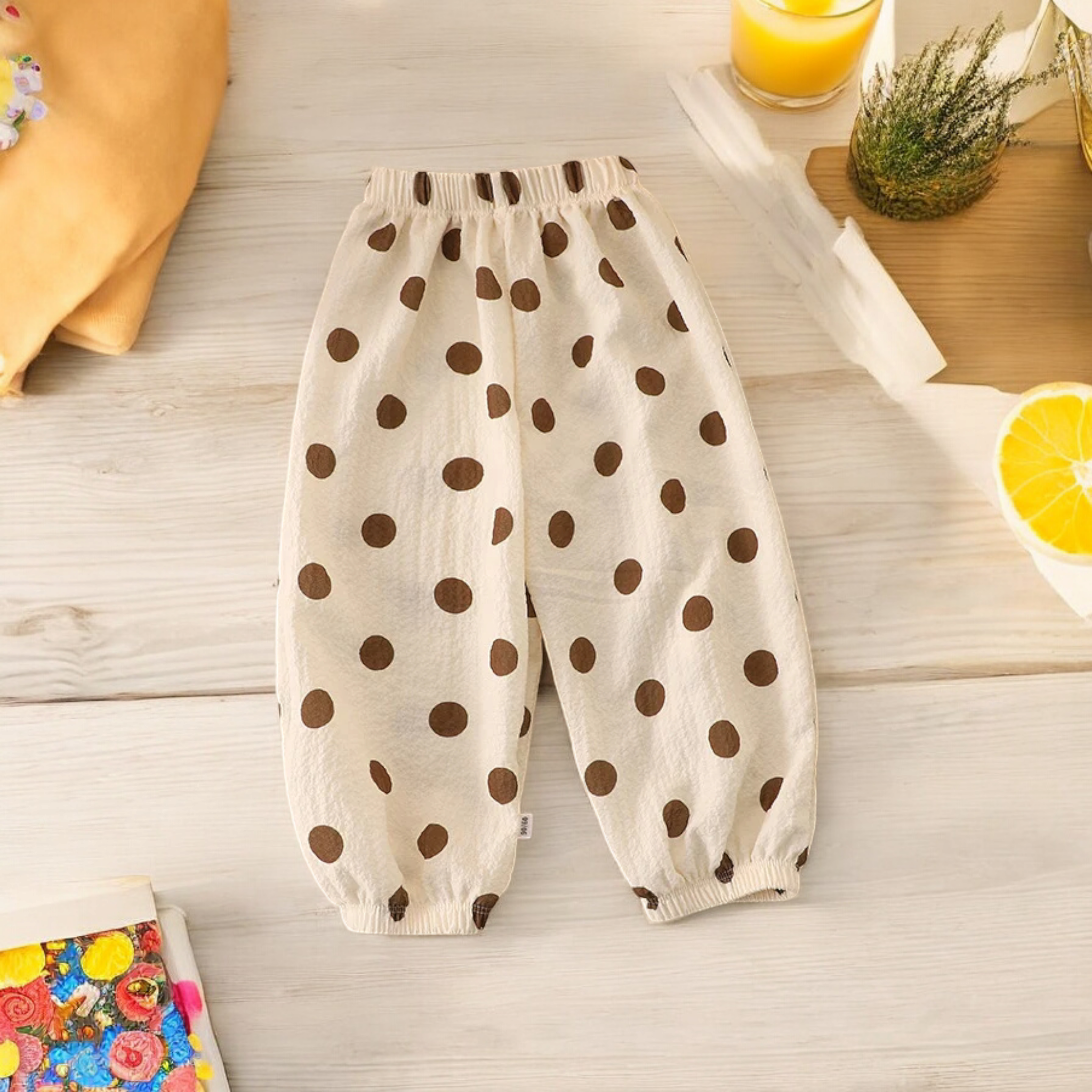 Summer Trouser-Brown Polka