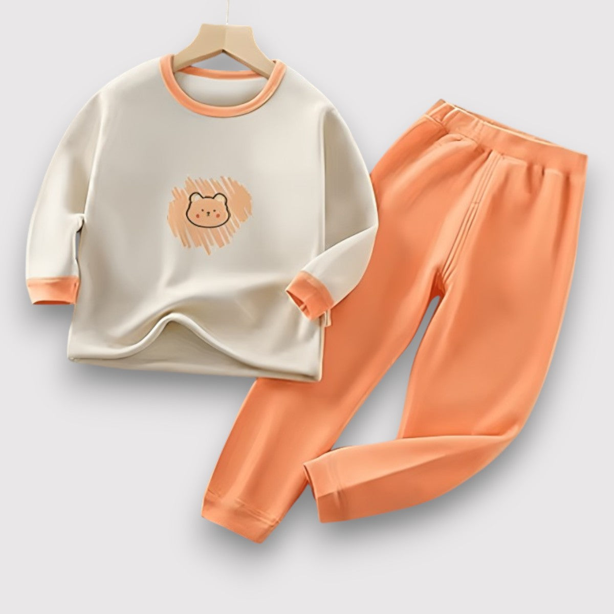 Unisex Thermal Pajama Set-Peach