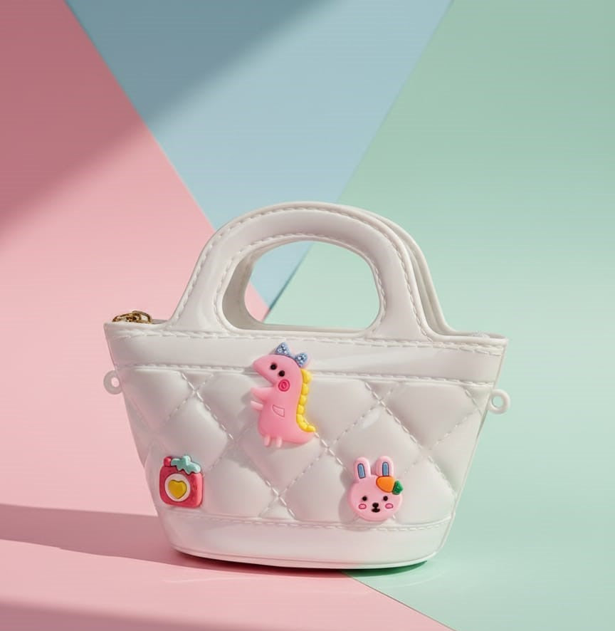 Crossbody Kids Bag-White