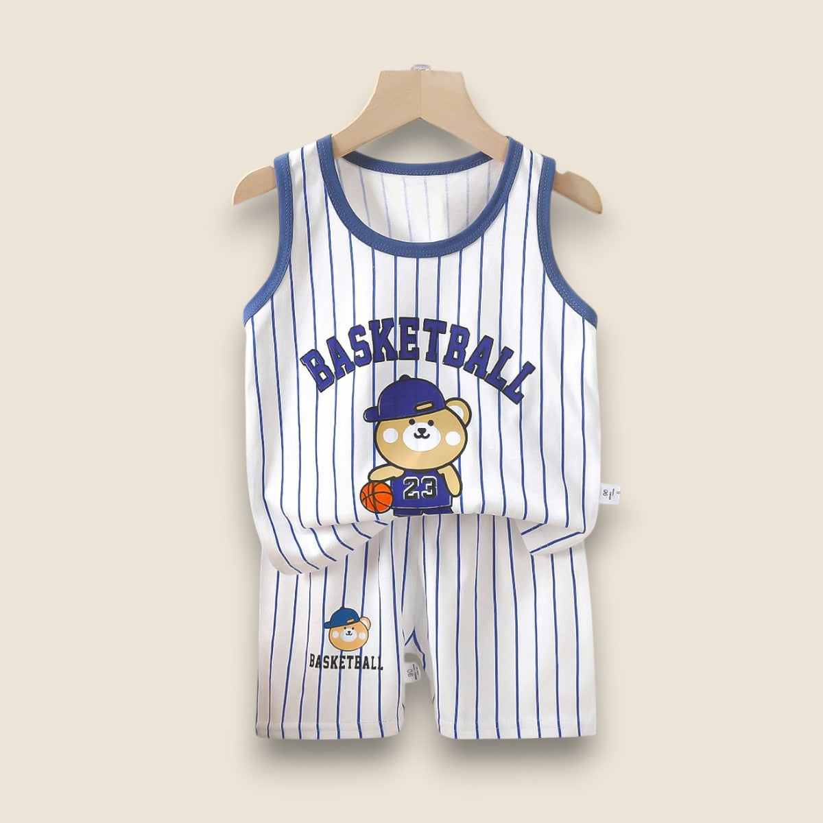 Cotton Summer Sando Set-Basketball