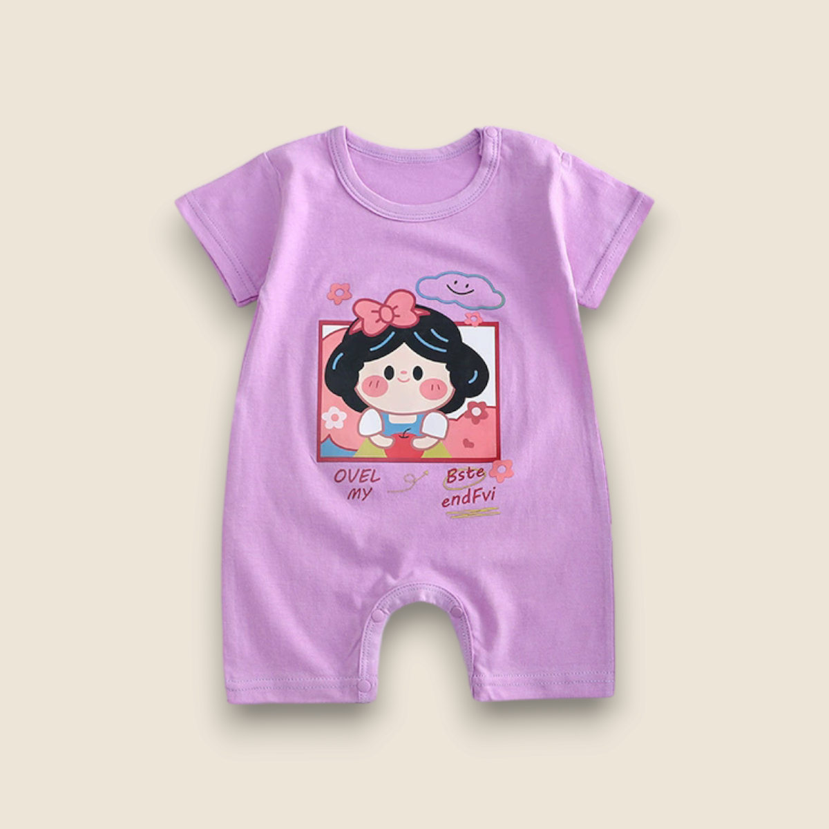 Baby Summer Romper-Snow white