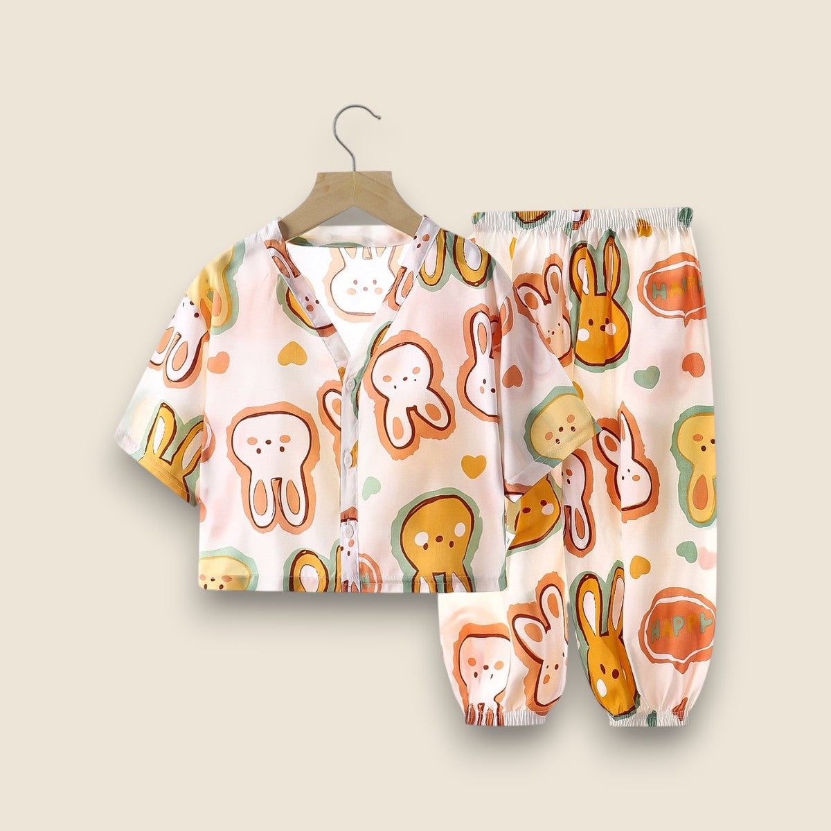 Summer Cotton Pajama set-Rabbits