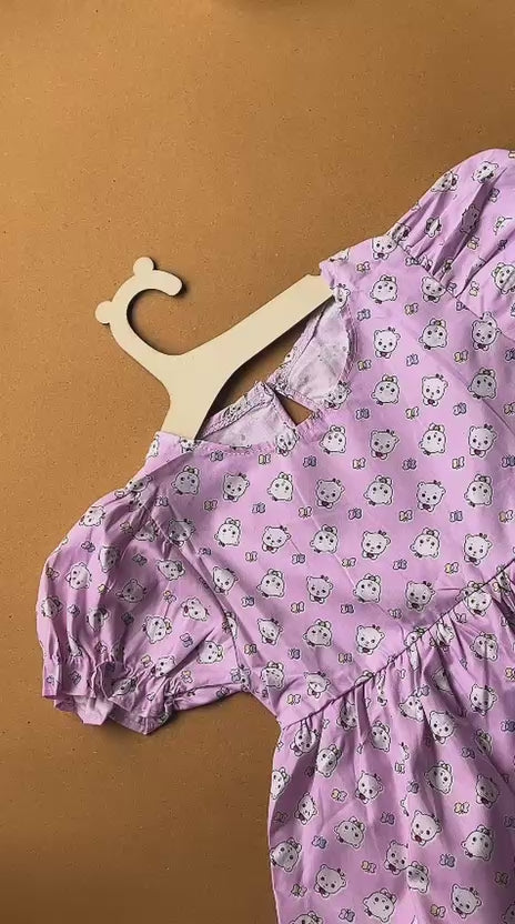 Girls Summer dress- Cute kitty