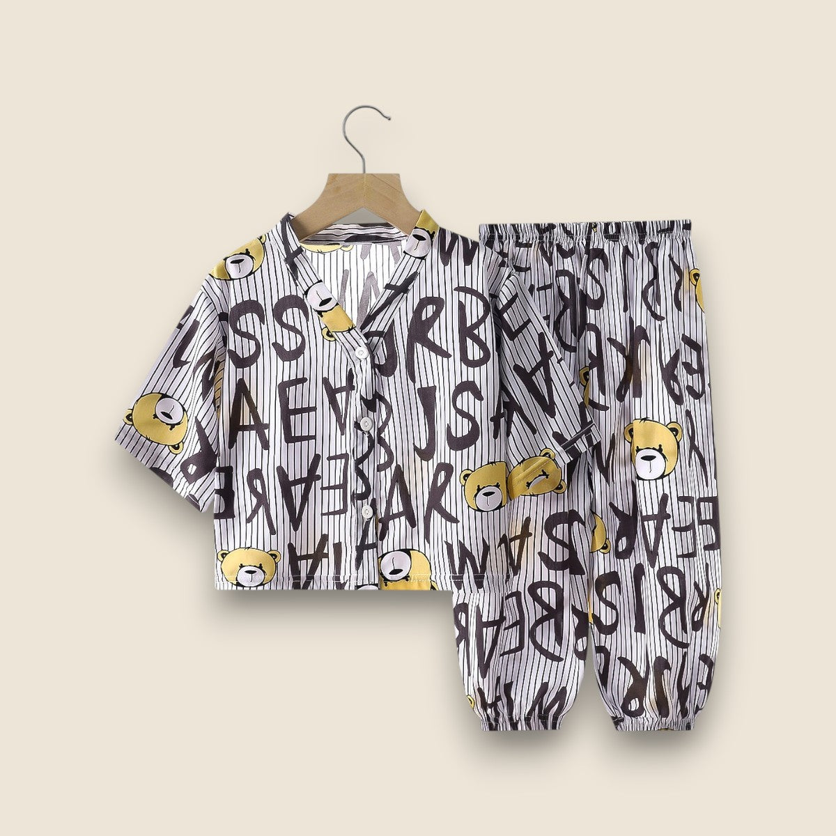 Summer Cotton Pajama set-Alphabets