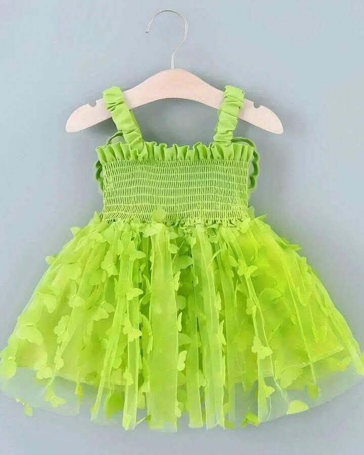 Girls Formal dress-Green Butterfly