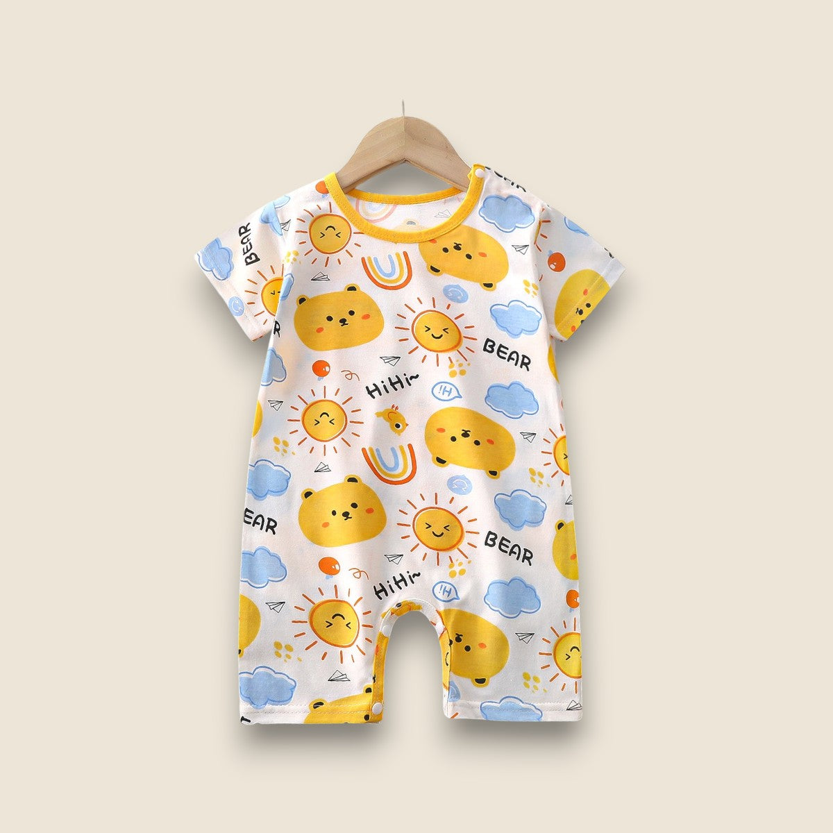 Cotton Summer Romper-Sunshine