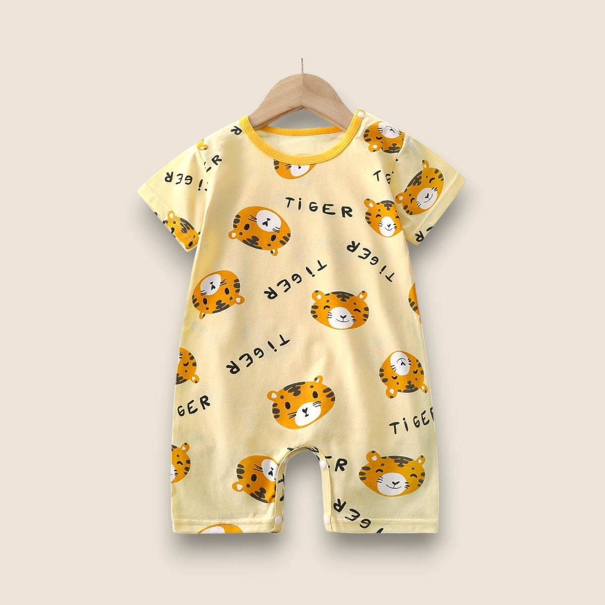 Cotton Summer Romper-Tiger