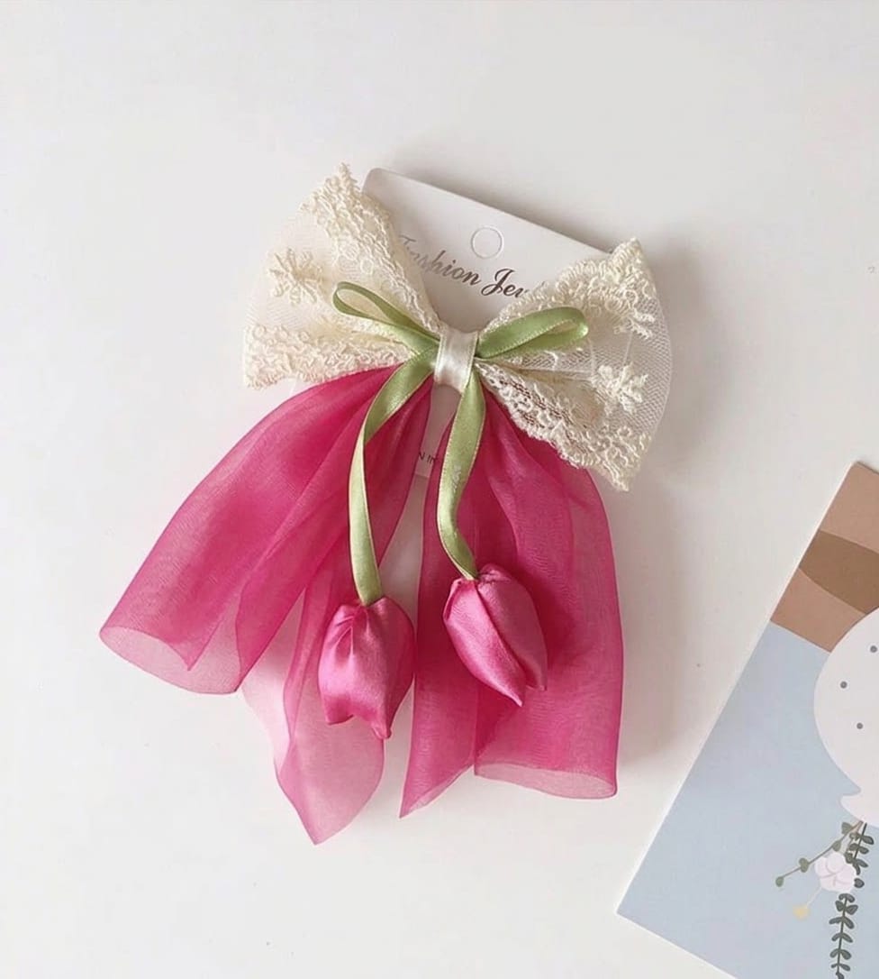 Tulip Bow Hair clip-Large