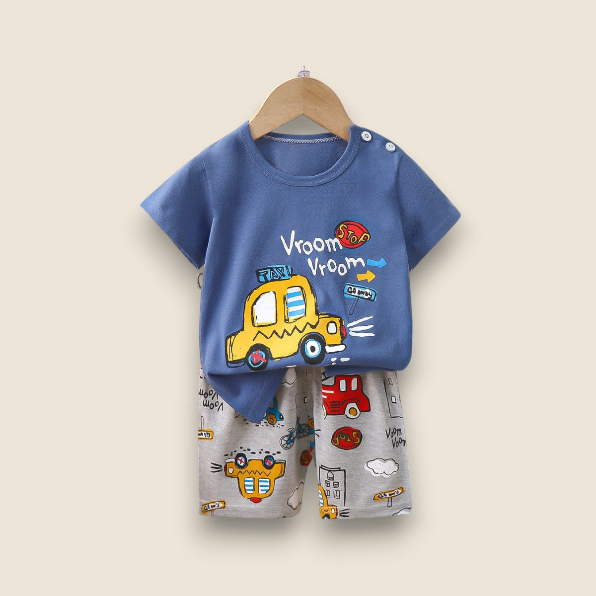 Cotton Summer Set-Vroom Vroom